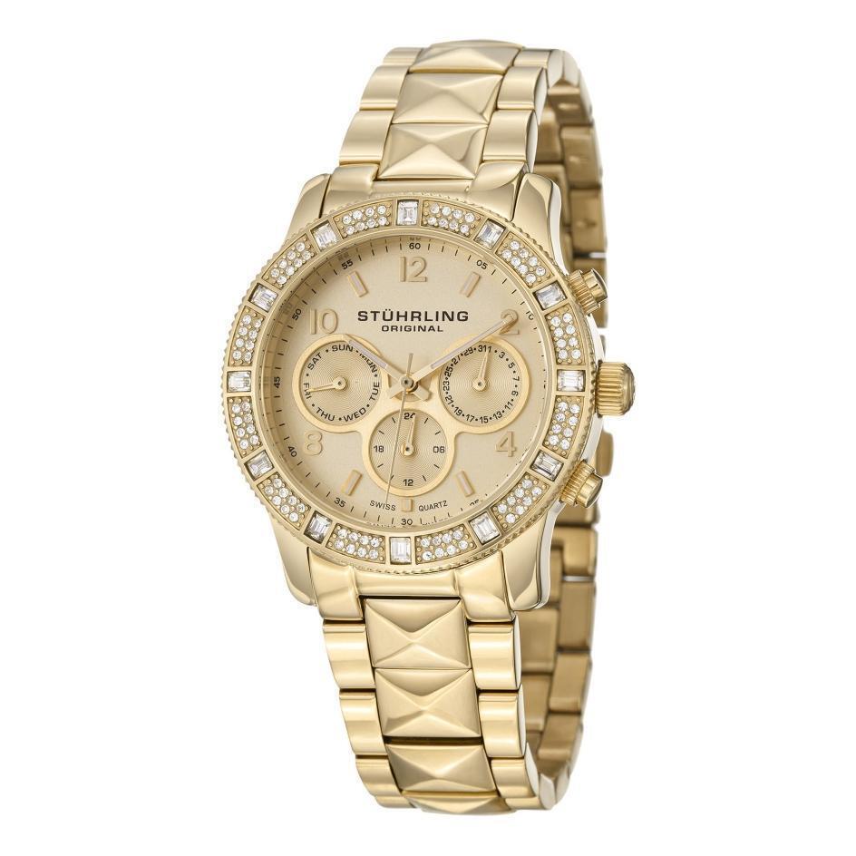 Stuhrling 697 02 Lady Nobilis Swarovski Accented Stainless Steel Womens Watch