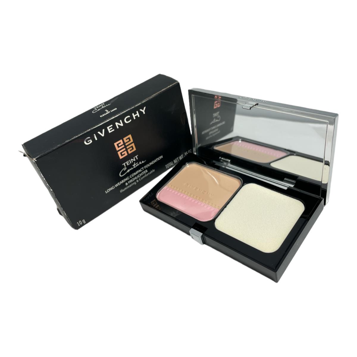 Givenchy Teint Couture Long-wearing Compact Foundation Highlighter .35oz 3 Elegant Sand