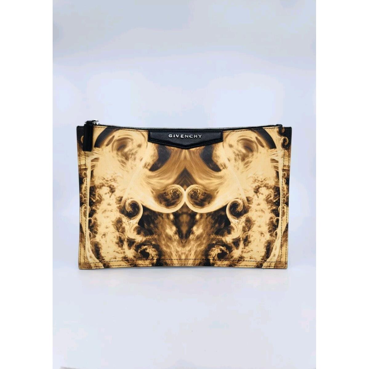 Givenchy Antigona Flame Print Medium Zipper Clutch Pouch Pouchette Bag