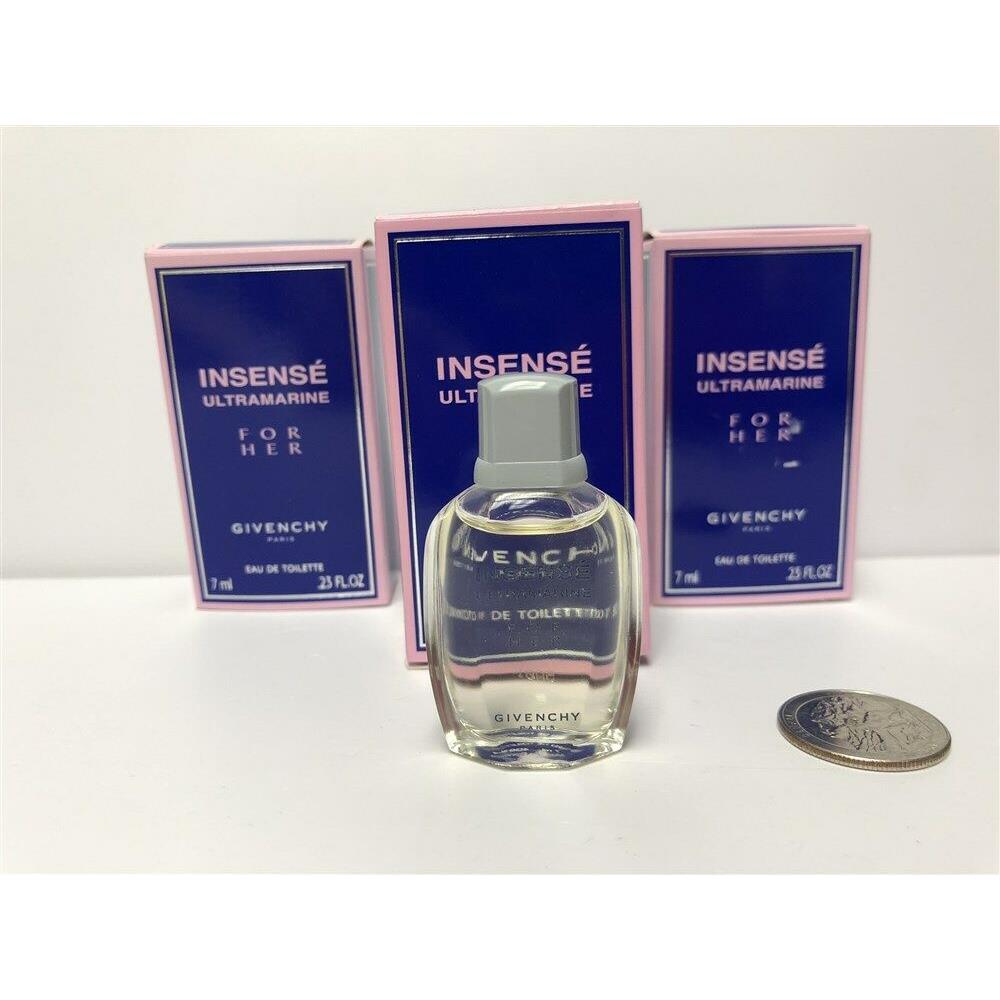 Lot of 3 Insense Ultramarine For Her Givenchy 7ml Eau de Toilette Splash Mini