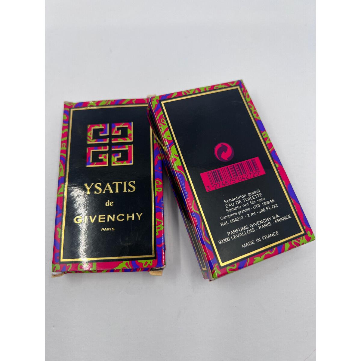 Ysatis De Givenchy Vials Parfum-2ml Lot of 2 -nib