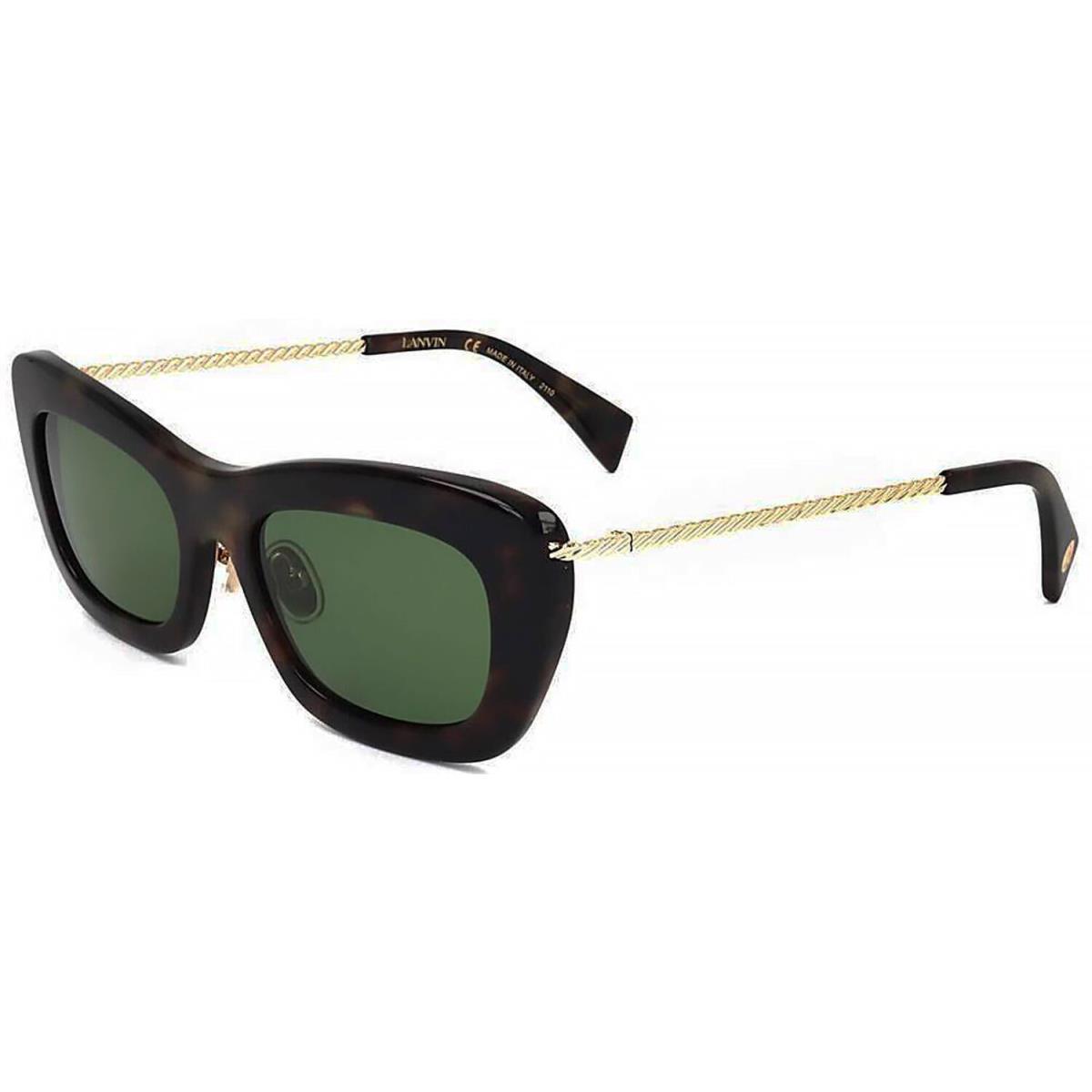 Lanvin LNV608S-317 Women`s Havana Sunglasses Green Lens