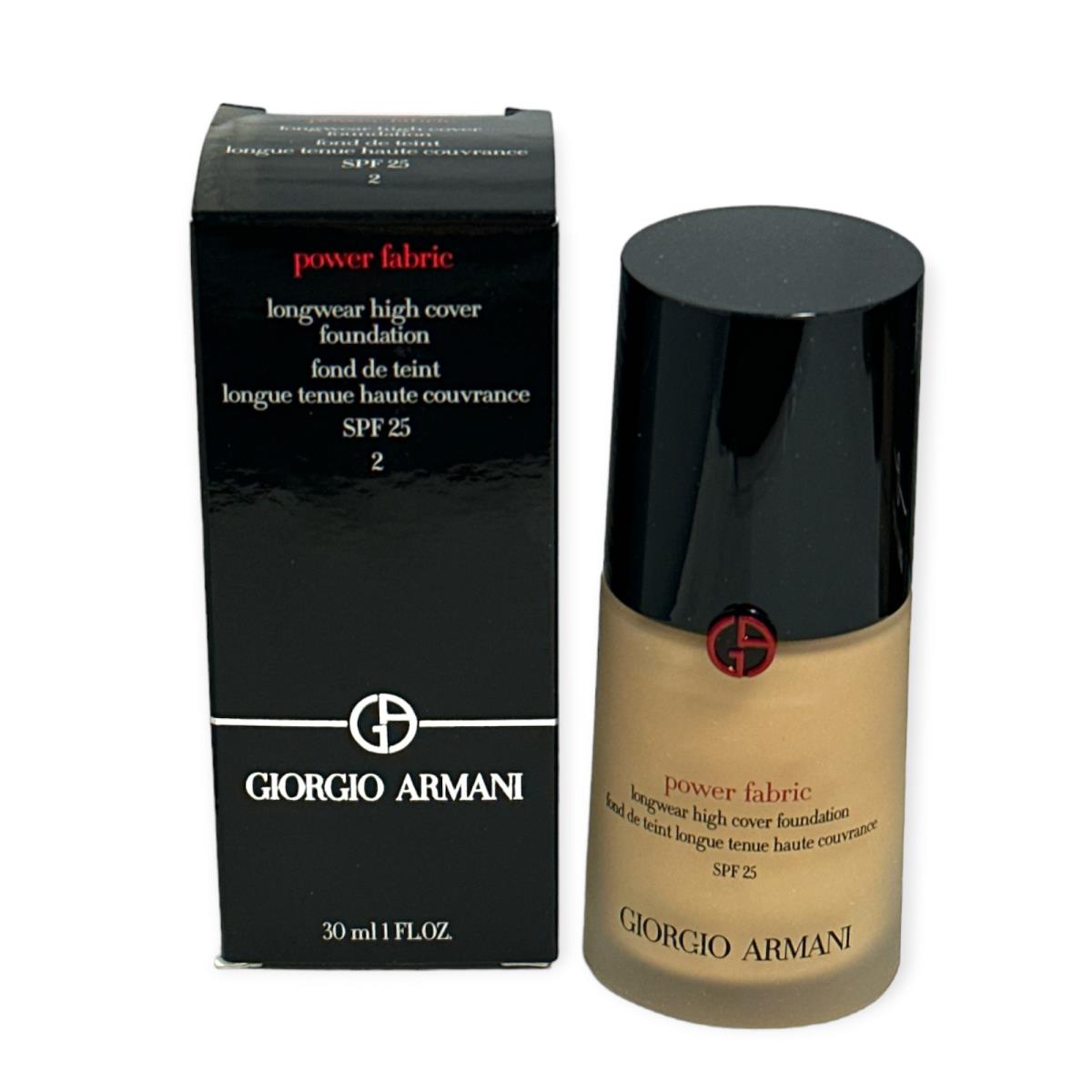 Giorgio Armani Power Fabric Longwear High Cover Foundation Spf 25 1oz. You Pick