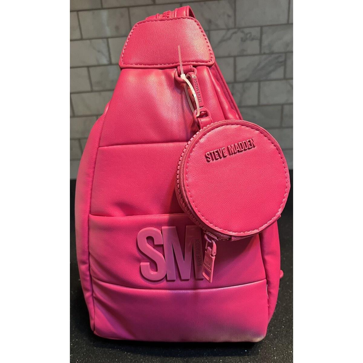 Steve Madden Purse Backpack Fuchsia Richie Jaya Sling Change DT620145