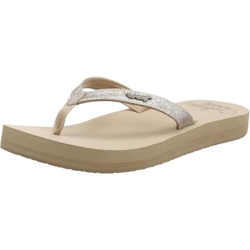 Reef Womens Sandals Star Cushion Fashion Flip Flops Almond