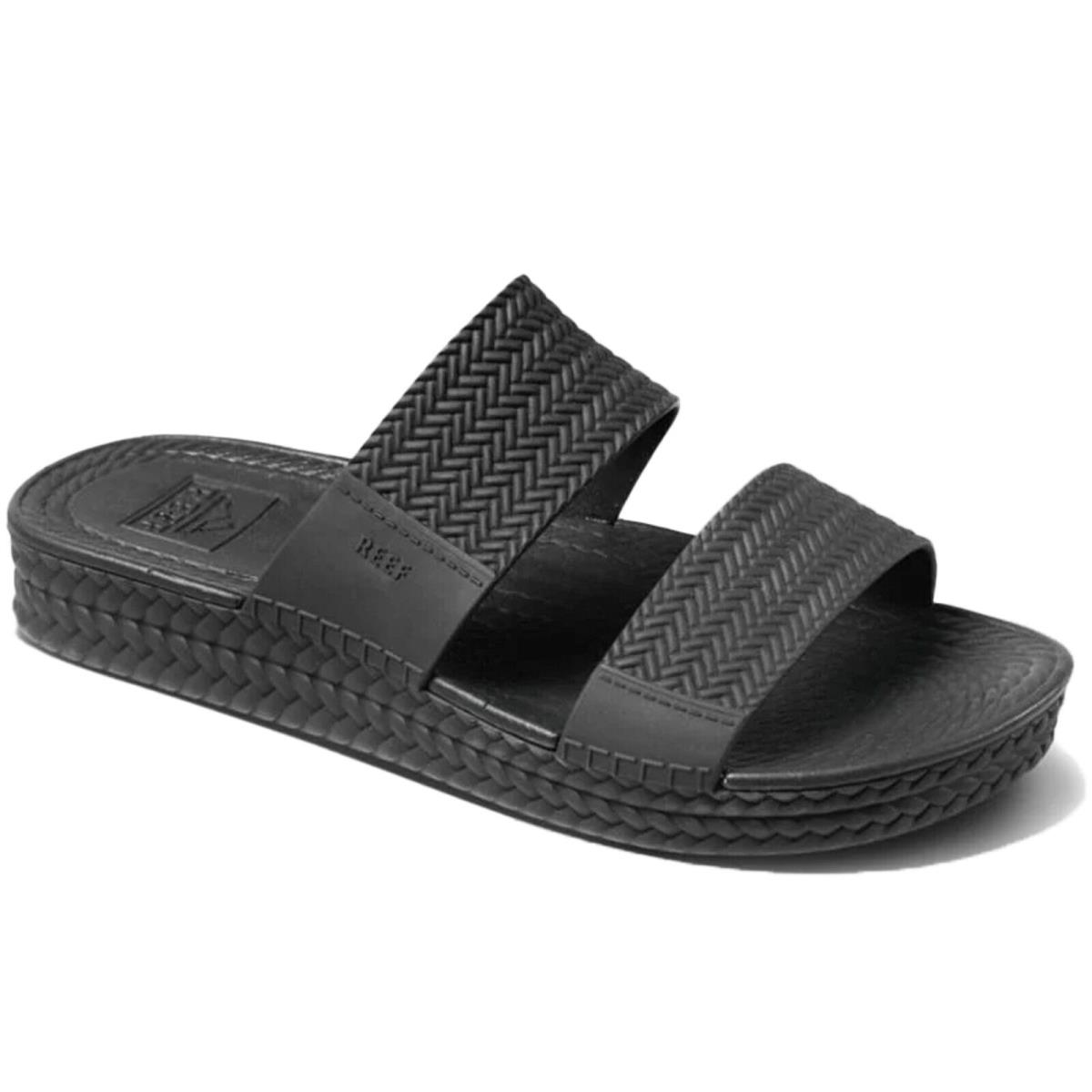 Reef CI9076 Women`s Water Vista Slide Black Water Friendly Slip On Sandal