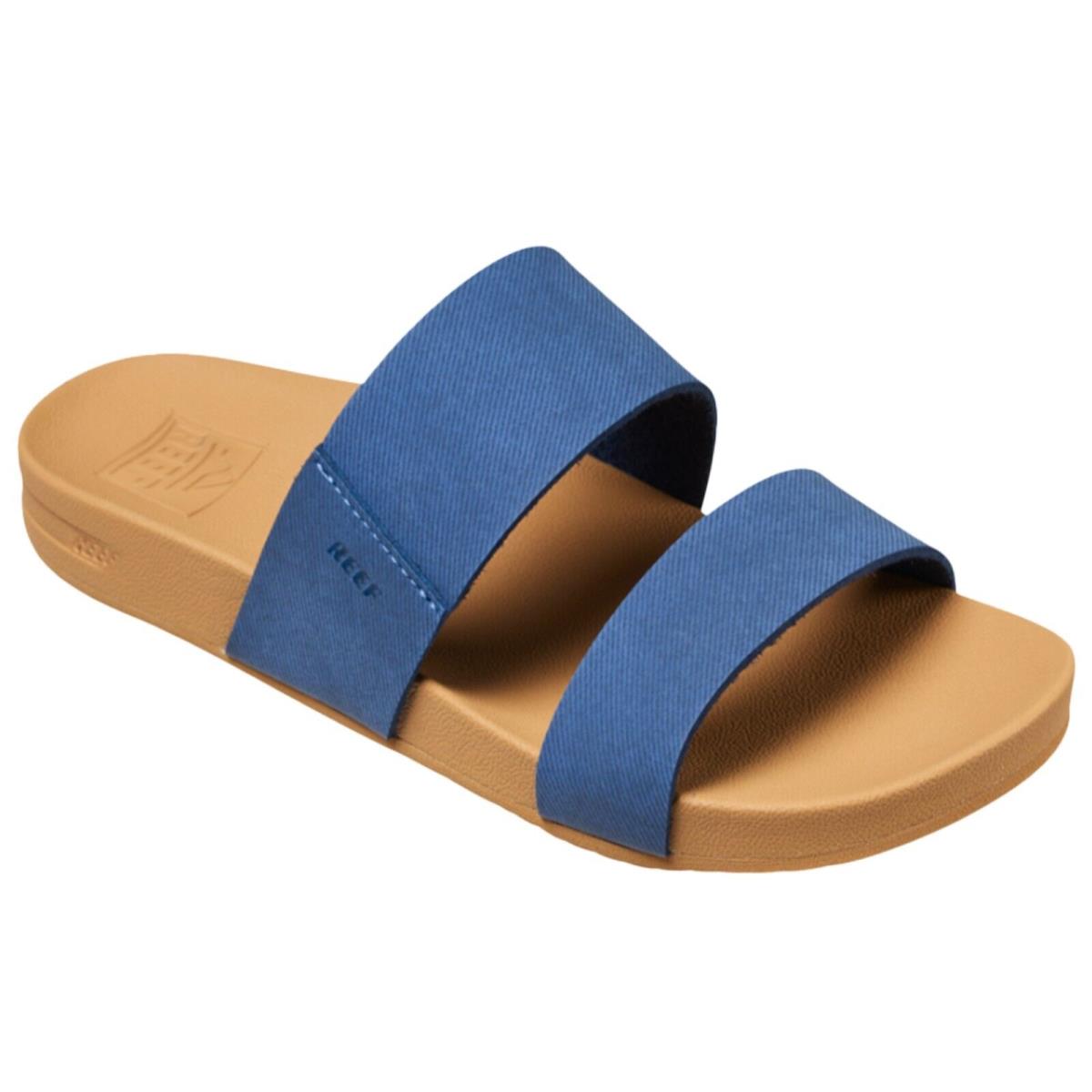 Reef CJ6197 Women`s Kaia Band Denim Comfort Lightweight Slide Casual Sandal