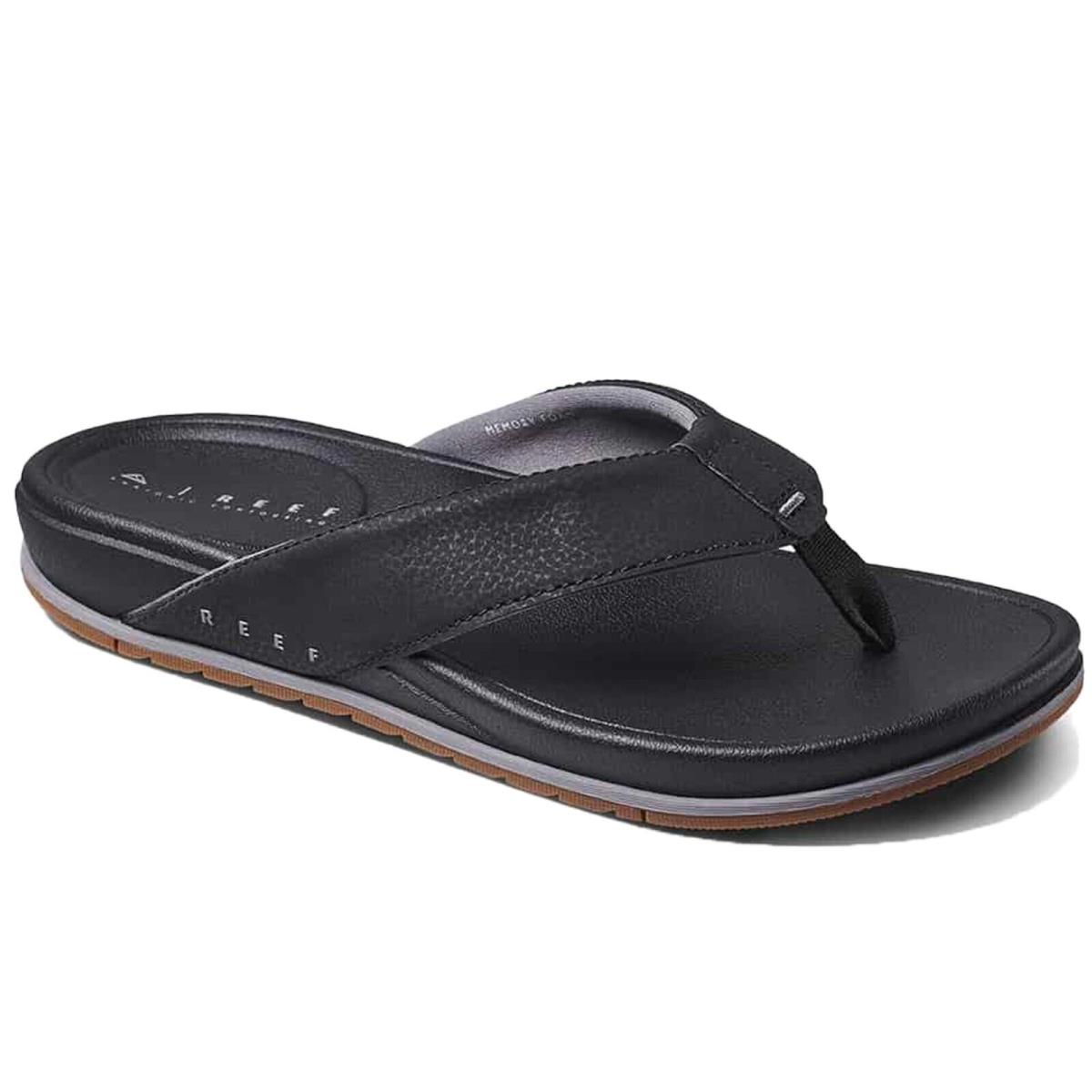 Reef CJ4042 Men`s Cushion Bronzer Black/gum Comfort Slipper Flip Flop Sandal