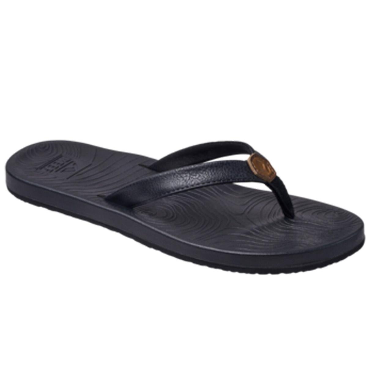 Reef RF001464BK2 Women`s Zen Love Black/black Arch Support Flip Flop Sandal