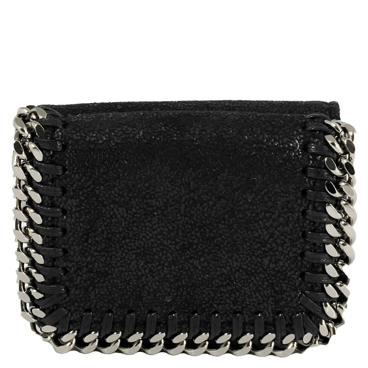 Stella Mccartney Black Ladies Falabella Small Flap Wallet 521371 W9132-1000