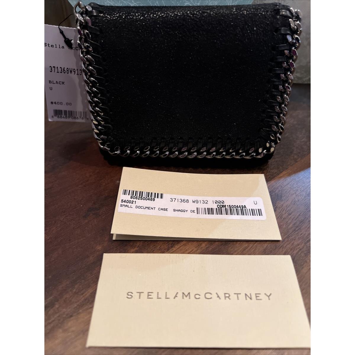 Stella Mccartney Document Case Shaggy Deer Black Wallet Vegan