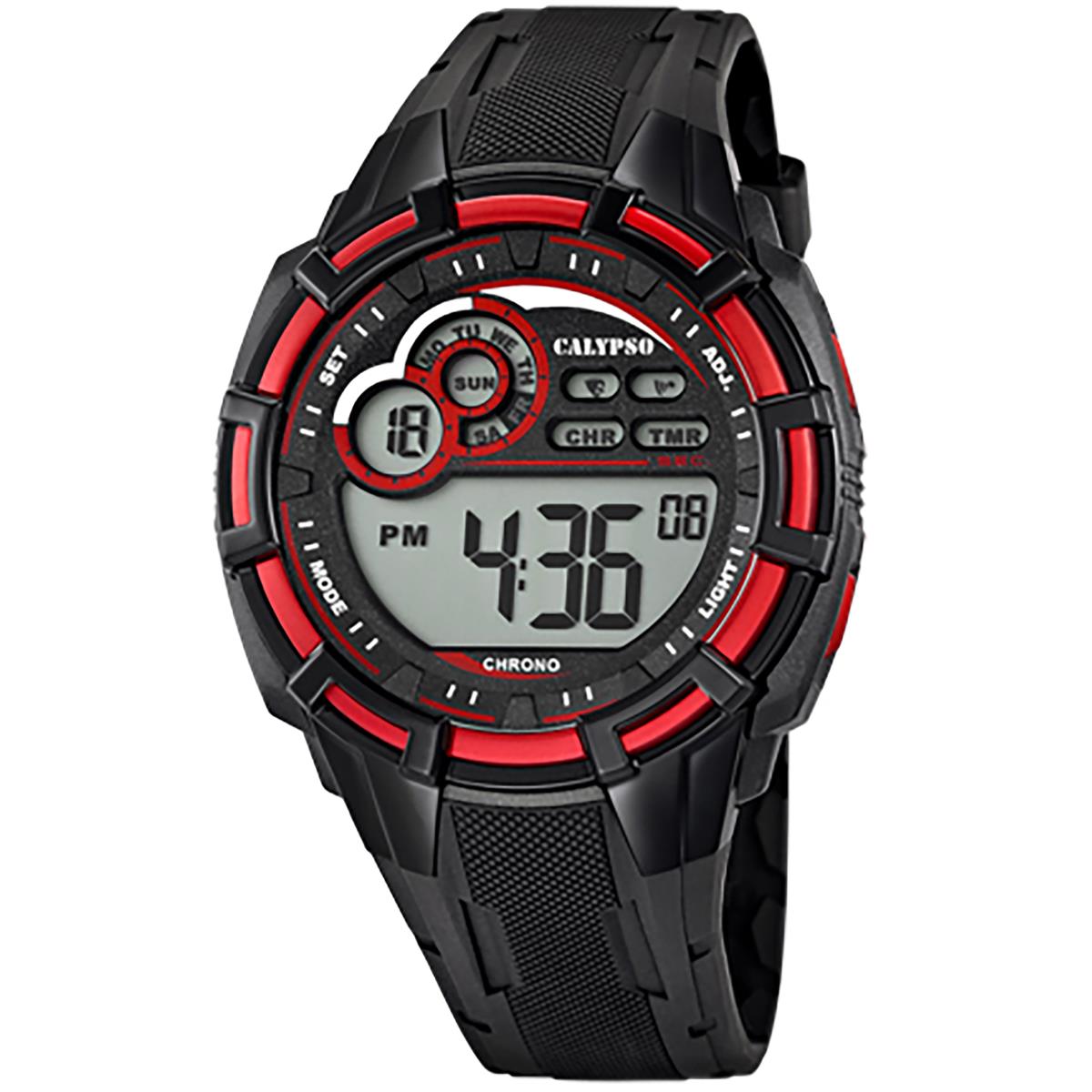 Festina Calypso Mens Digital Watch Chrono 12H/24H Light Timer Dual Time - K5625