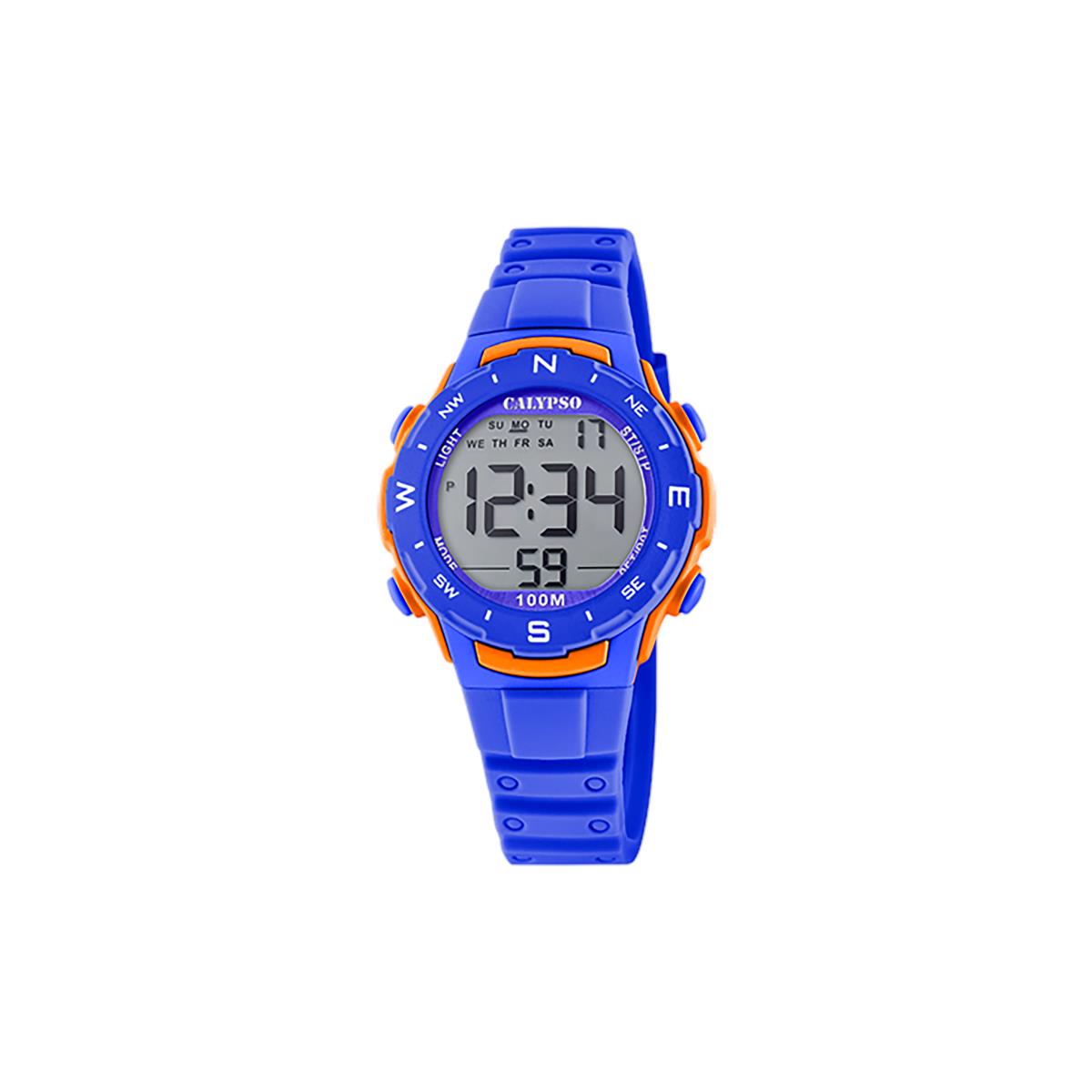 Festina Calypso 35mm Kids Digital Watch Silicone Sports Chrono Light Alarm - K5801