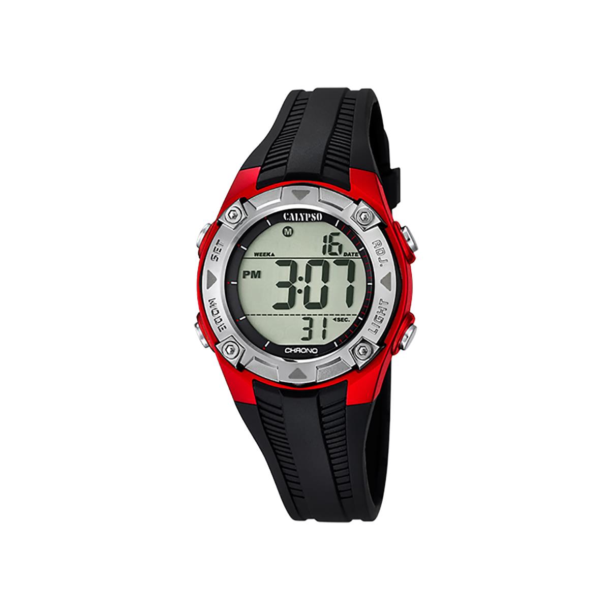 Festina Calypso 37mm Kids Digital Watch For Boys Silicone Alarm Chrono Light - K5685