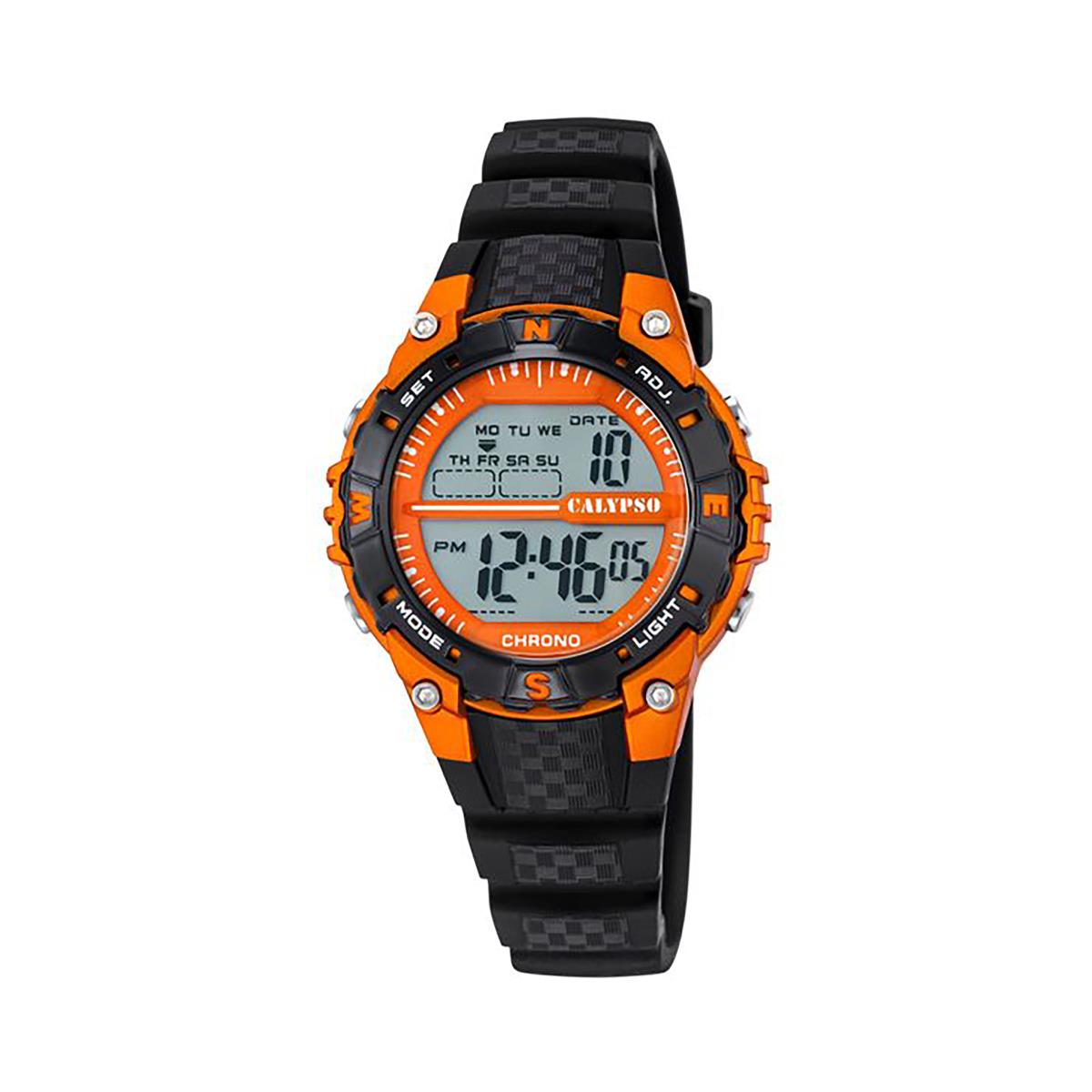 Festina Calypso 38mm Kids Digital Watch For Boys Silicone Alarm Chrono Light - K5684