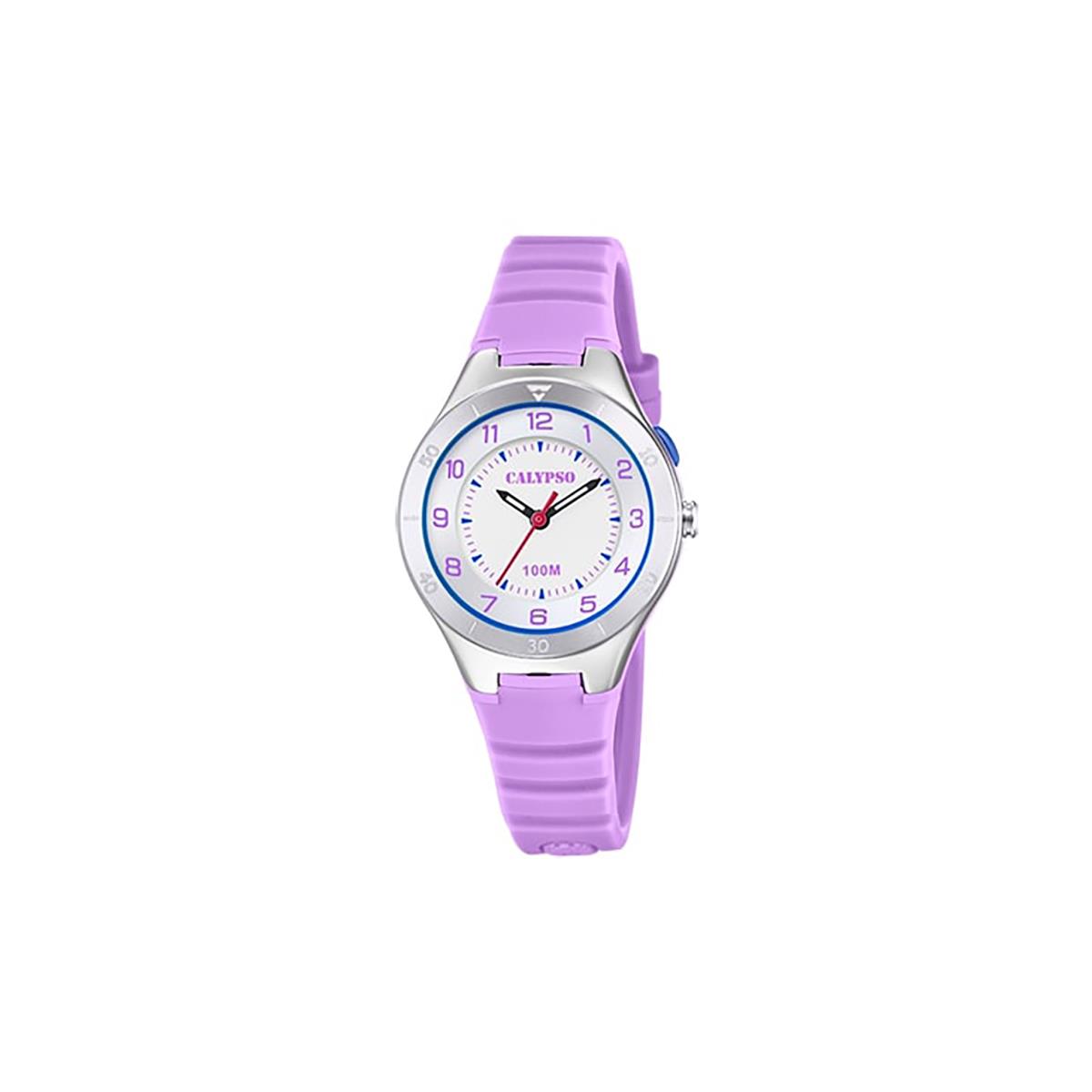 Festina Calypso 31mm Kids Analog Light Up Watch Water Resistant - Boys Girls - K5800 Lavender