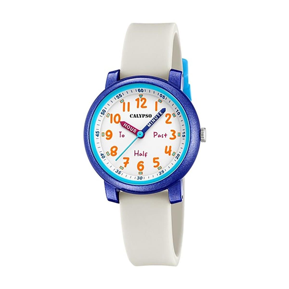 Festina Calypso Analog Kids Educational Time Teacher Watch For Boys Girls - K5827 Blue / White