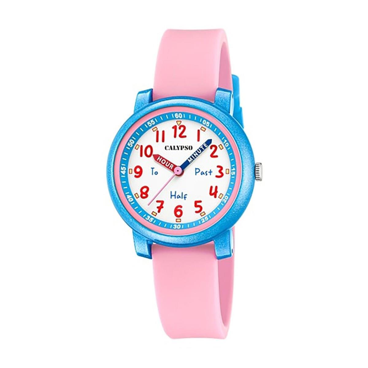 Festina Calypso Analog Kids Educational Time Teacher Watch For Boys Girls - K5827 Pink / Blue