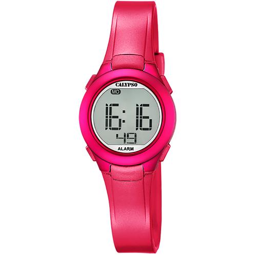 Festina Calypso 28mm Ladies Digital Watch For Women / Girls Chrono Alarm Light - K5677 Fuchsia Pink