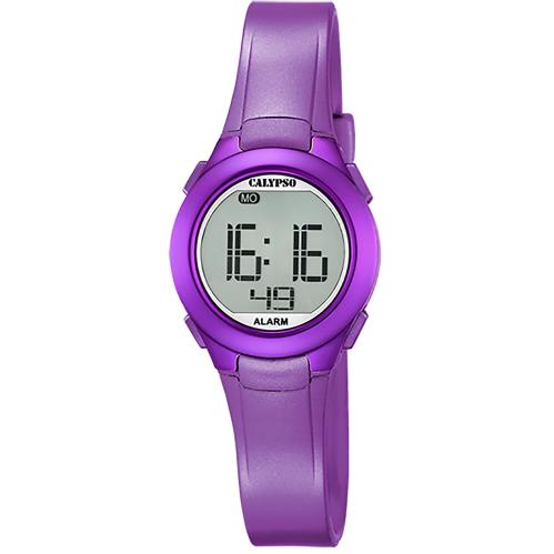 Festina Calypso 28mm Ladies Digital Watch For Women / Girls Chrono Alarm Light - K5677 Purple