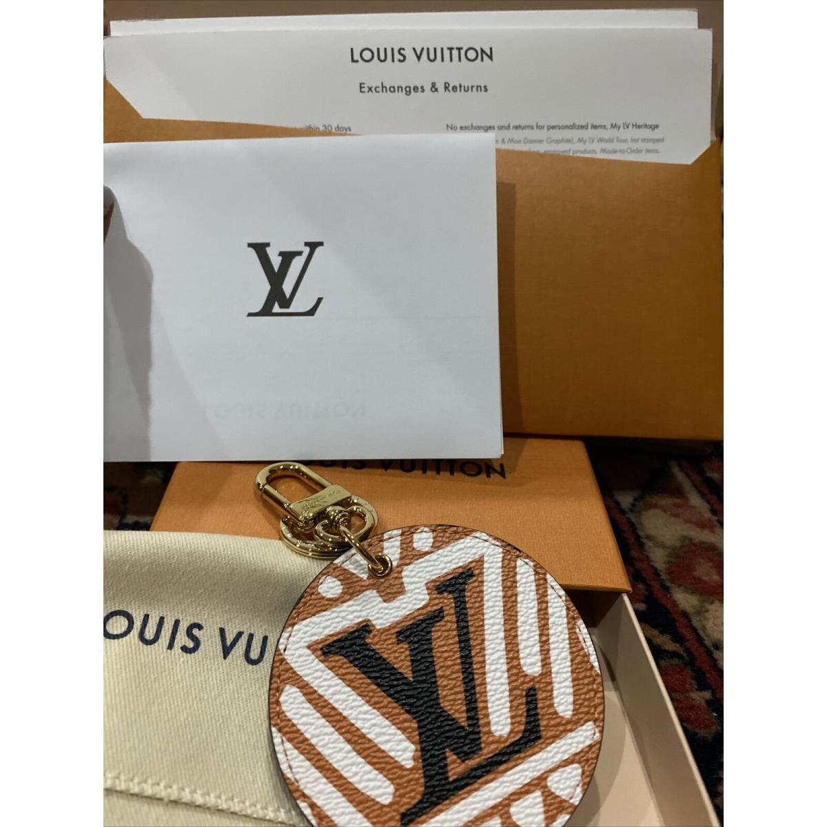 Louis Vuitton Monogram Crafty Caramel Black Bag Charm Keyring M69723 France