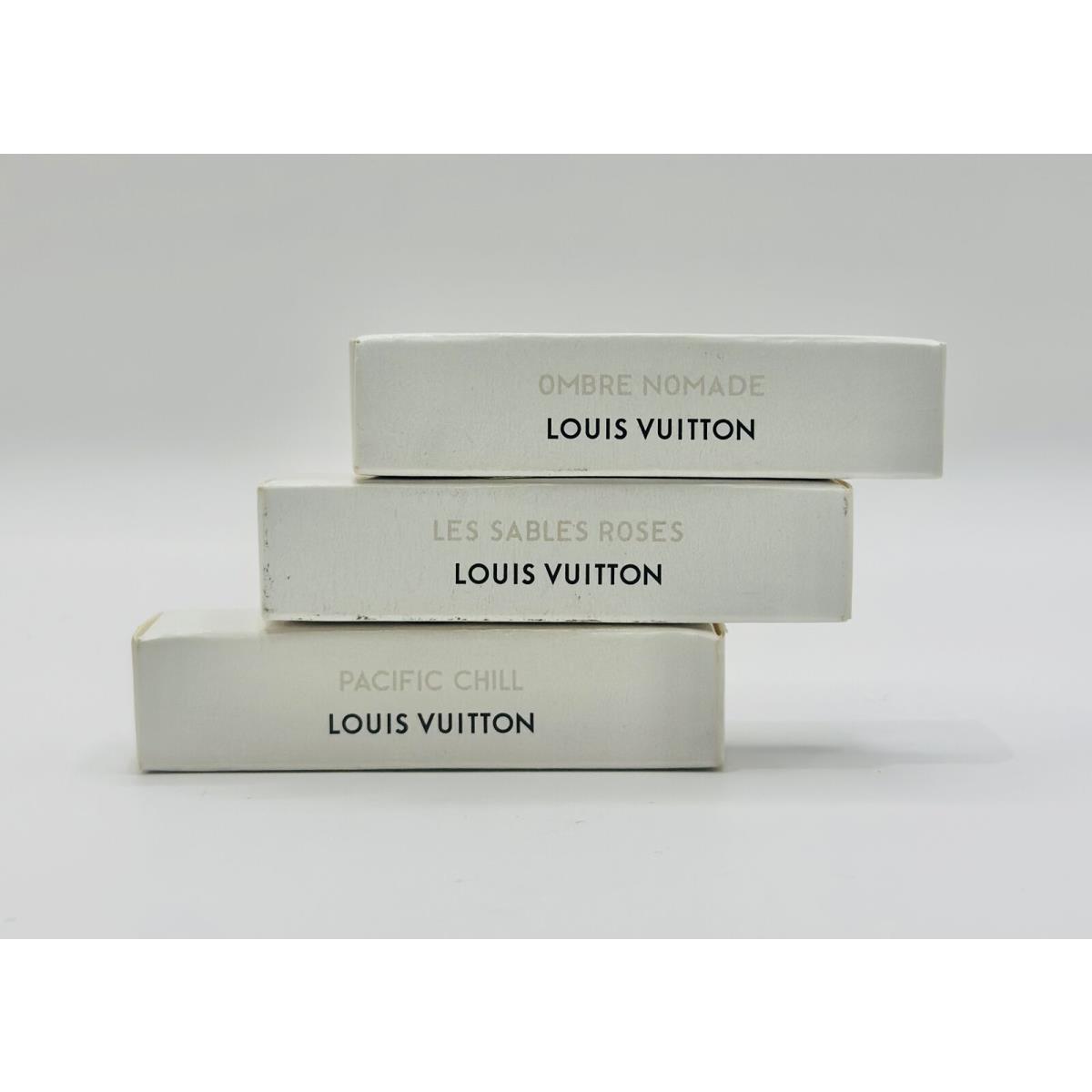 3 Louis Vuitton 2ml Samples Edp Ombr Nomade Les Sables Roses Pacific Chill