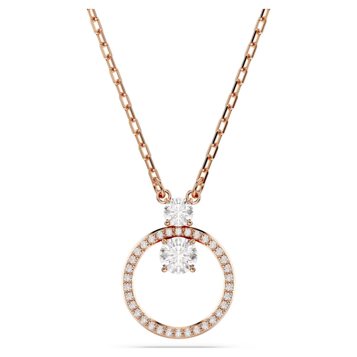 Swarovski Constella Pendant Pav Round Cut White Rose Gold-tone Plated 5692266