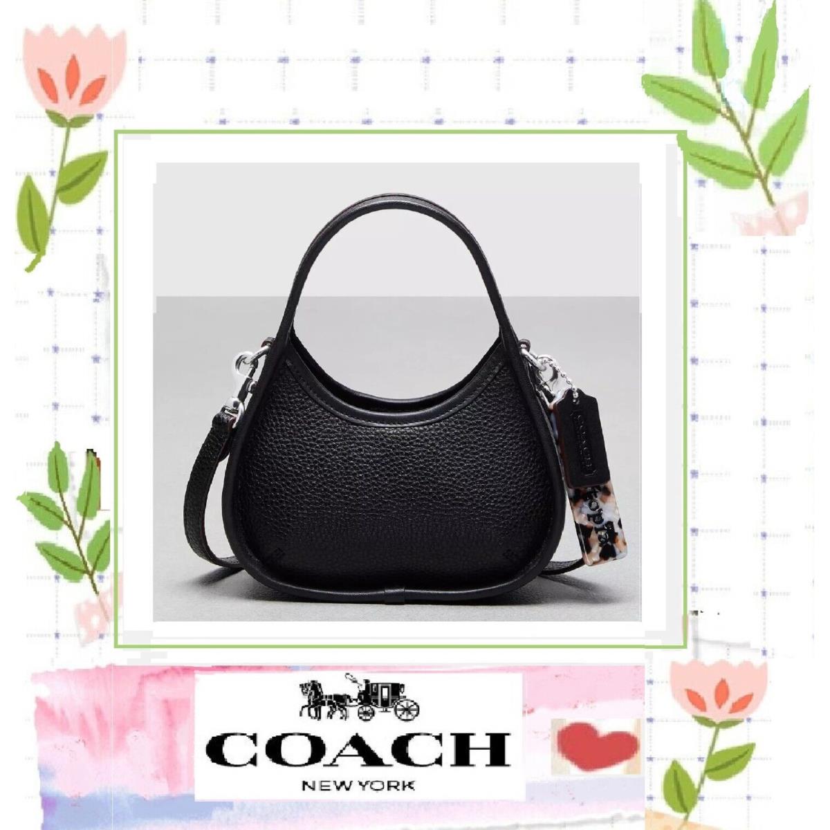 Coachtopia Mini Ergo CO662 Crossbody Strap Handbag Black Coachtopia Leather