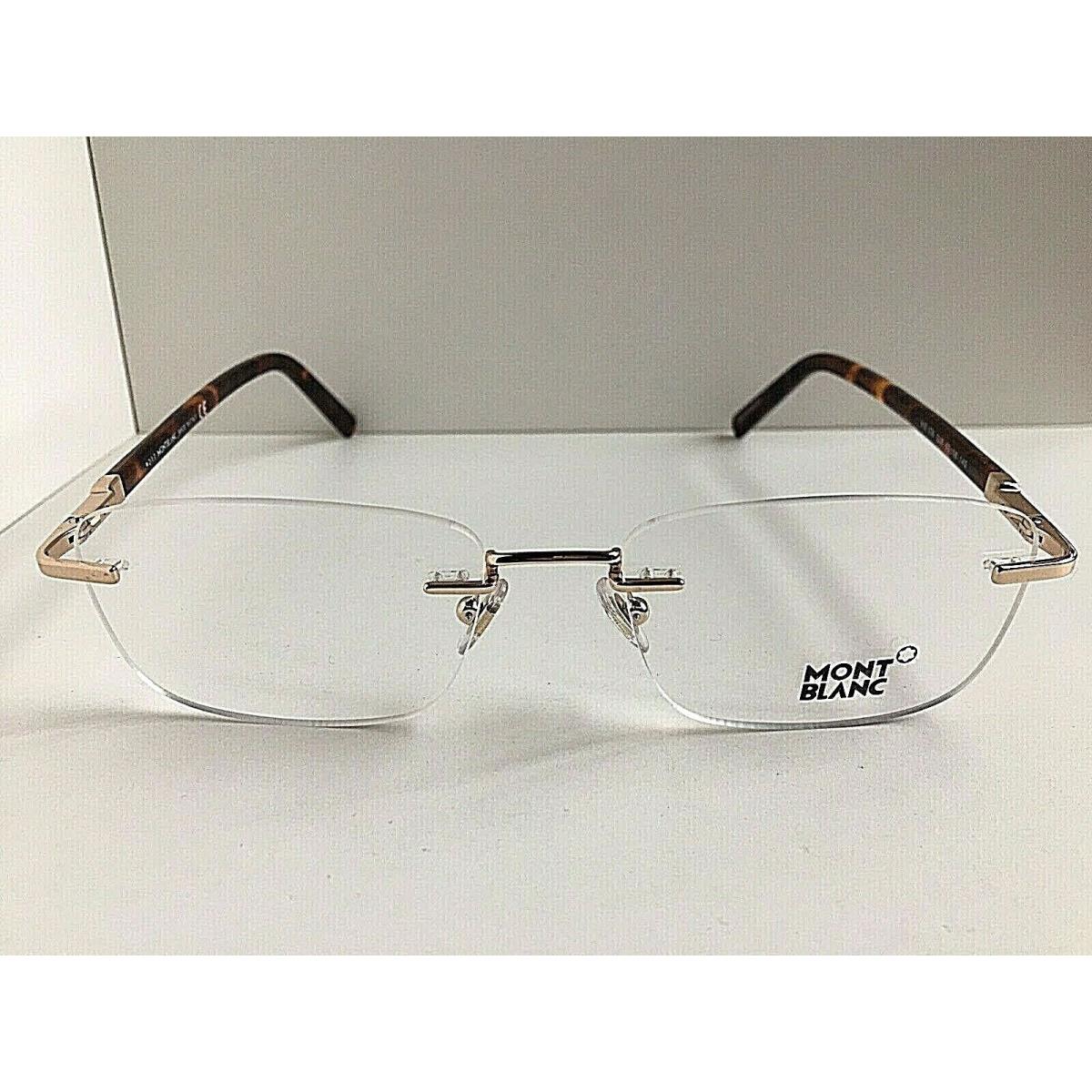 Montblanc MB 558 028 55mm Gold Rimless Men`s Eyeglasses Frame Italy