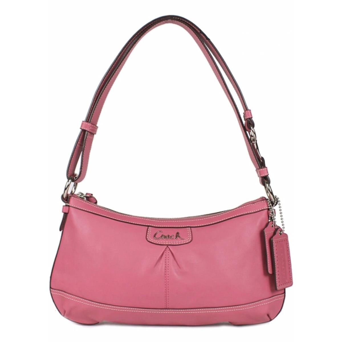 Coach F19729 Park Leather Crossbody Shoulder Bag Convertible Pink/ White