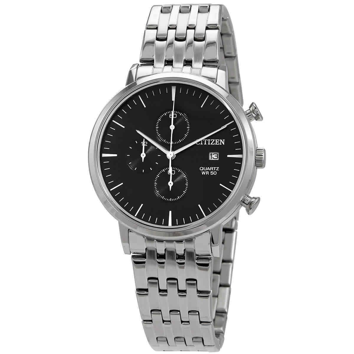 Citizen Chronograph Quartz Black Dial Men`s Watch AN3610-55E