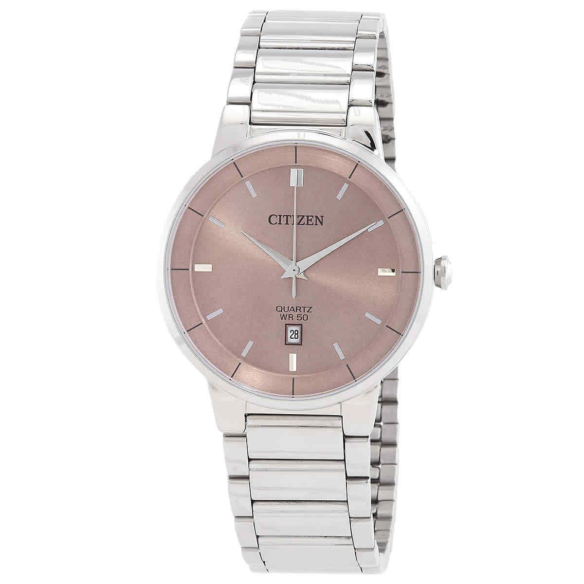 Citizen Quartz Pink Dial Men`s Watch BI5120-51Z