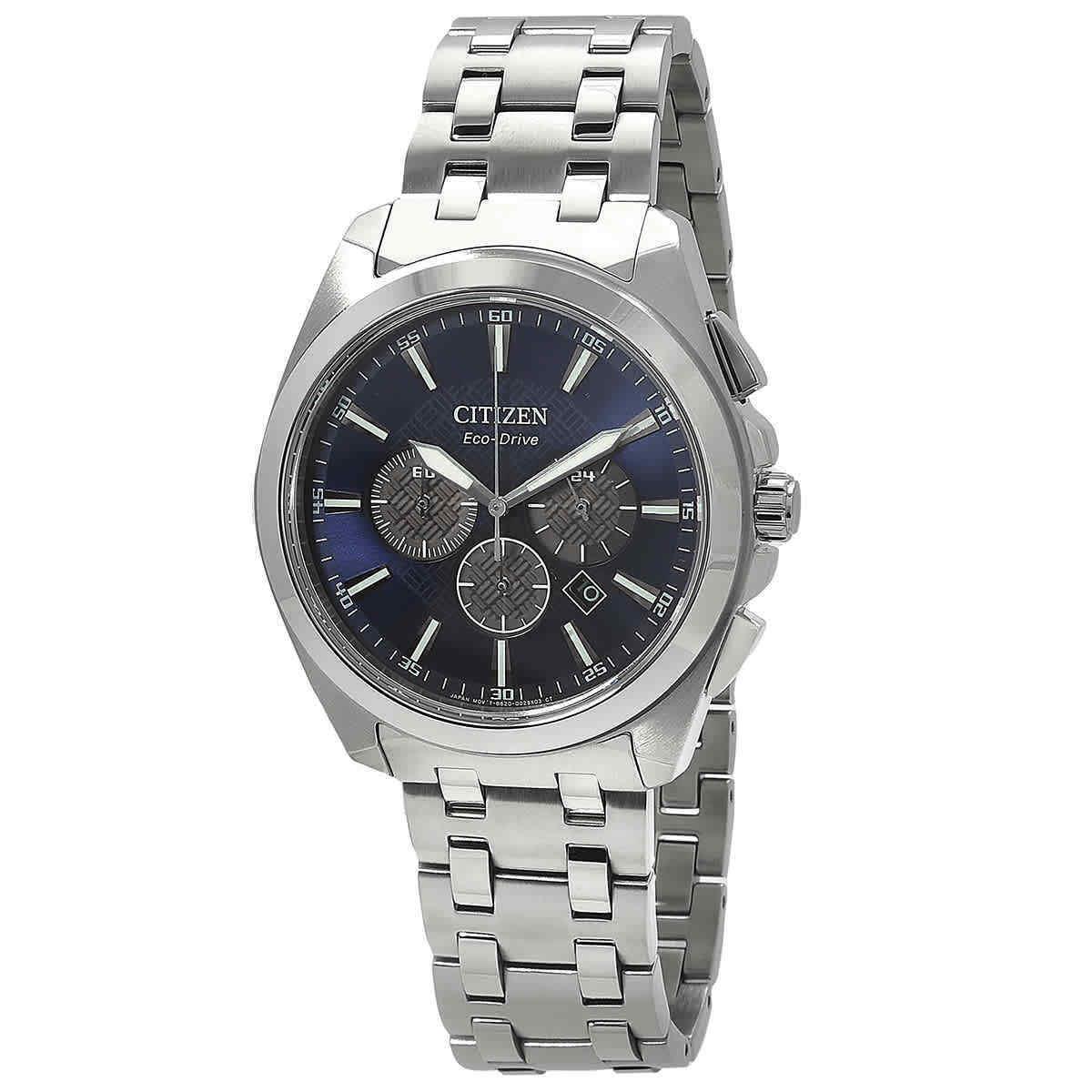 Citizen Peyten Chronograph Eco-drive Blue Dial Men`s Watch CA4510-55L