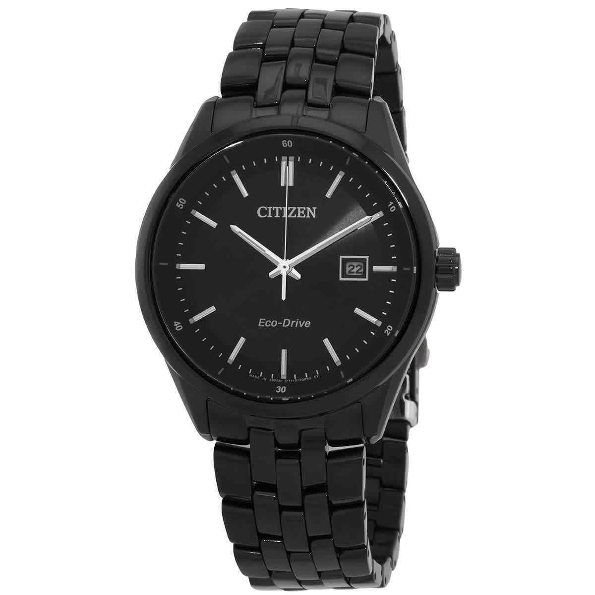 Citizen Eco-drive Black Dial Men`s Watch BM7565-80E