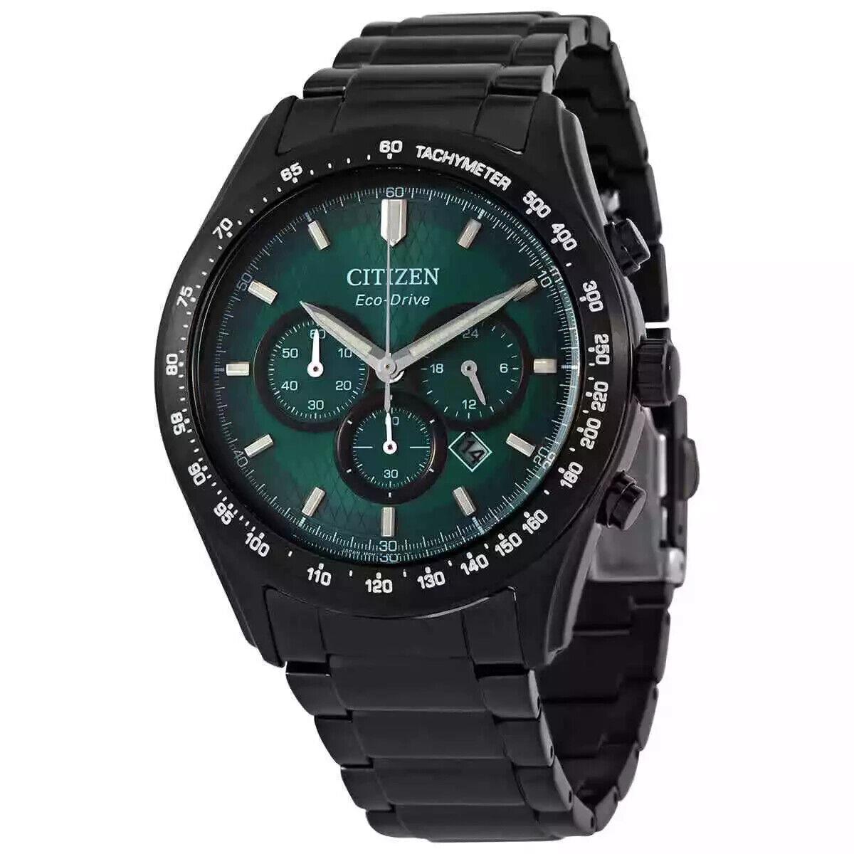 Citizen Eco-drive Chronograph Green Dial Men`s Watch CA4455-86X