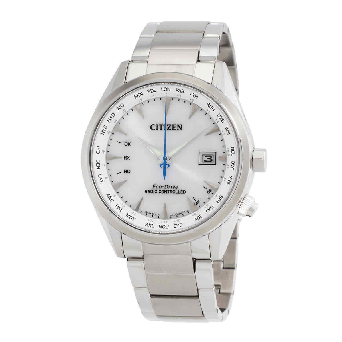 Citizen Perpetual World Time Gmt White Dial Men`s Watch CB0270-87A