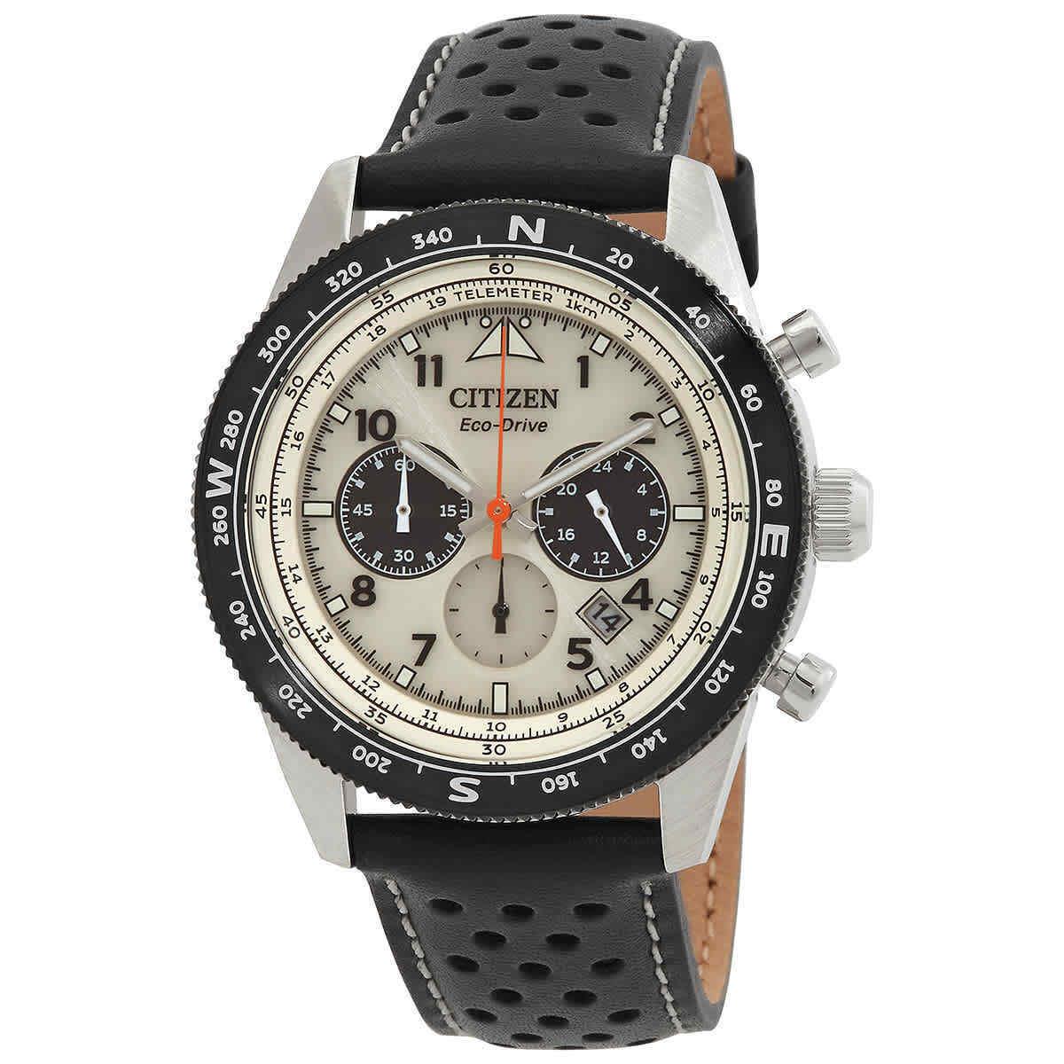 Citizen Chronograph Eco-drive White Dial Men`s Watch CA4559-13A