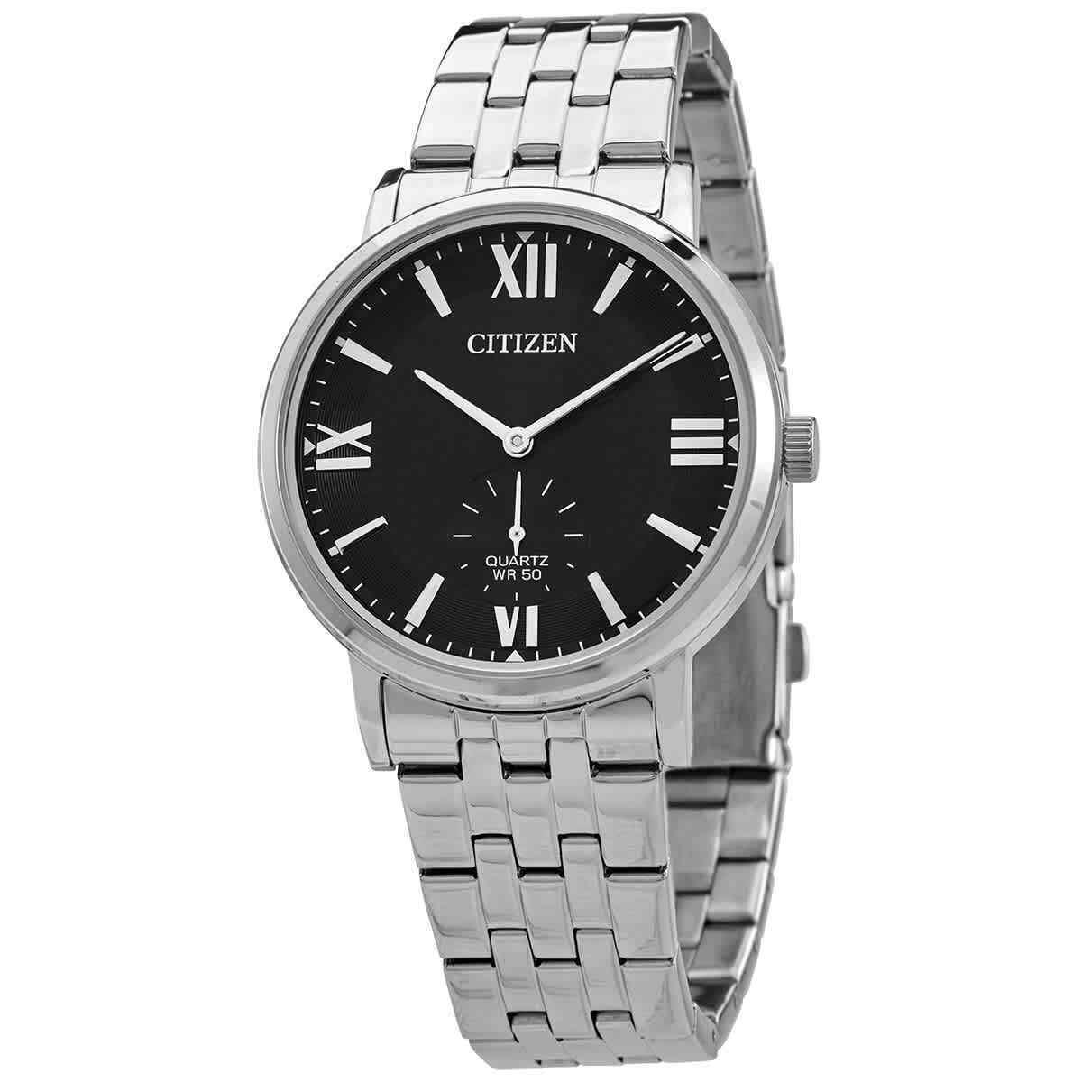 Citizen Quartz Black Dial Stainless Steel Men`s Watch BE9170-72E