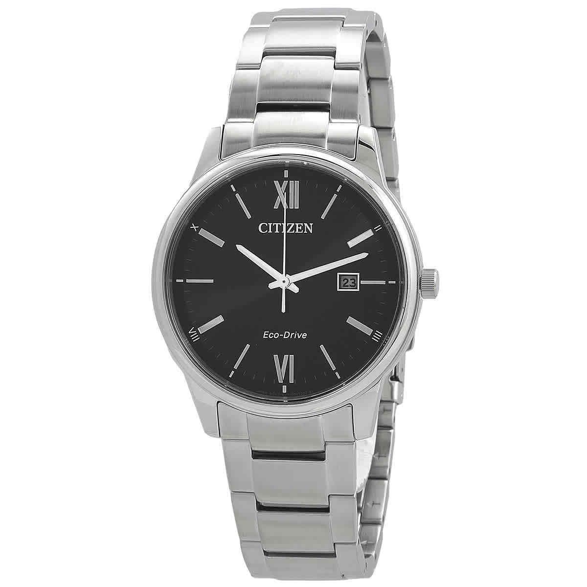 Citizen Pair Eco-drive Black Dial Men`s Watch BM6978-77E