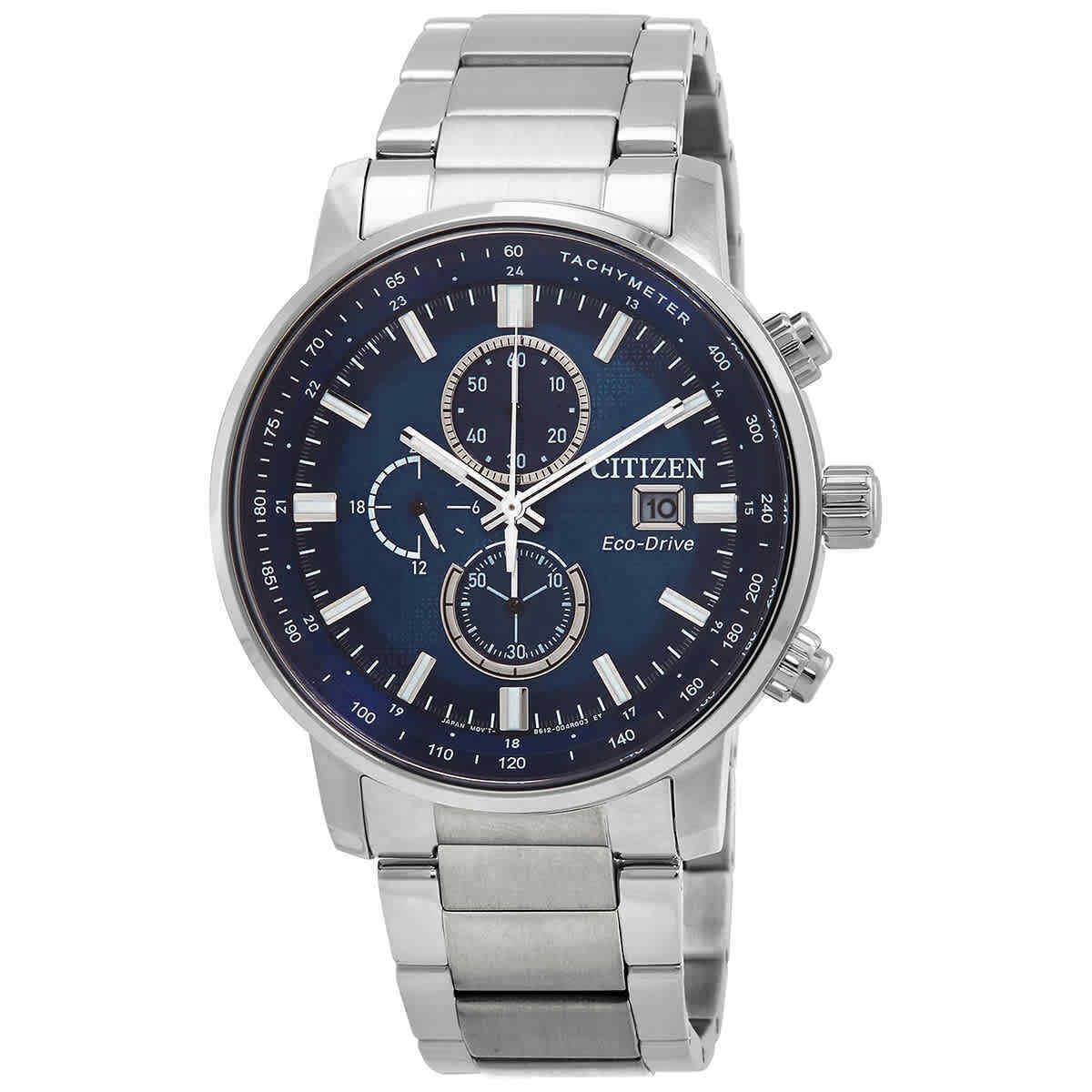 Citizen Chronograph Eco-drive Blue Dial Men`s Watch CA0840-87L