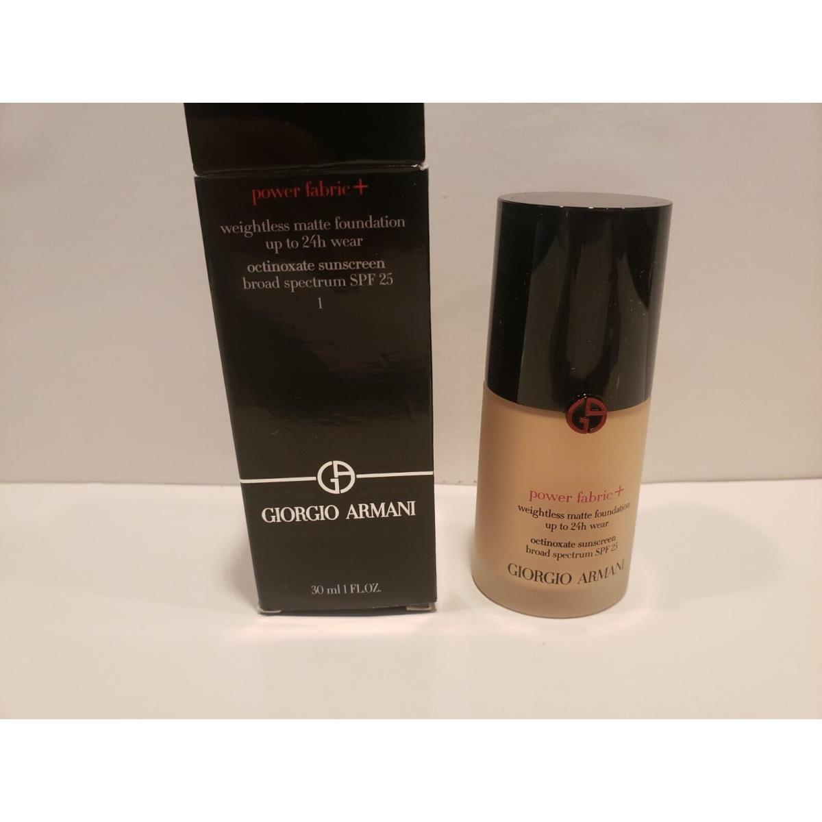 Giorgio Armani Power Fabric + Weightless Matte Foundation 1