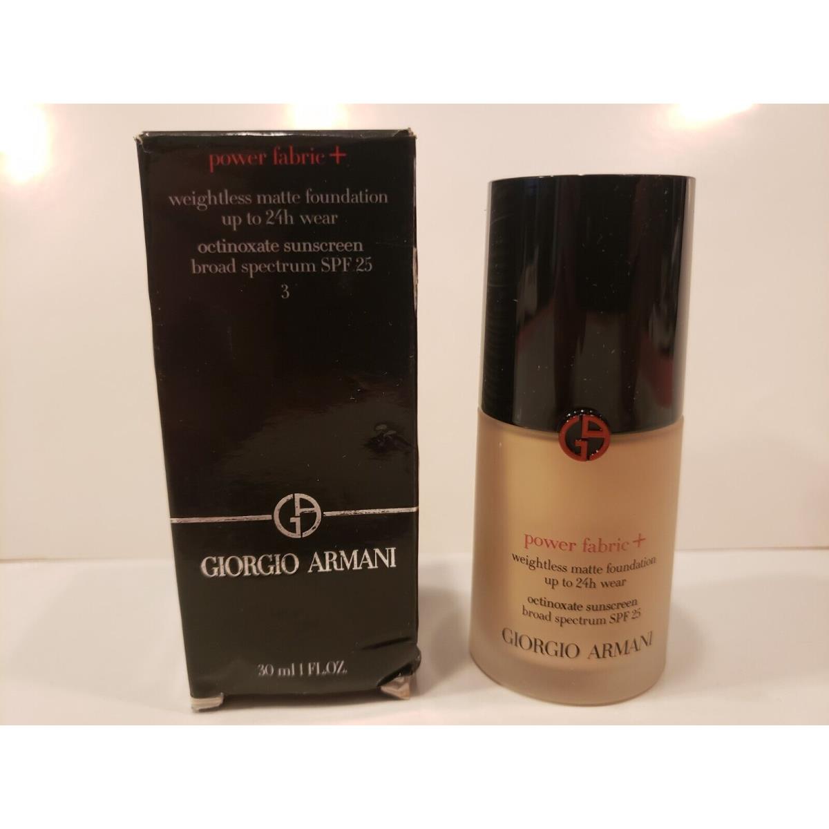 Giorgio Armani Power Fabric+weightless Matte Foundation SPF25 3 1oz