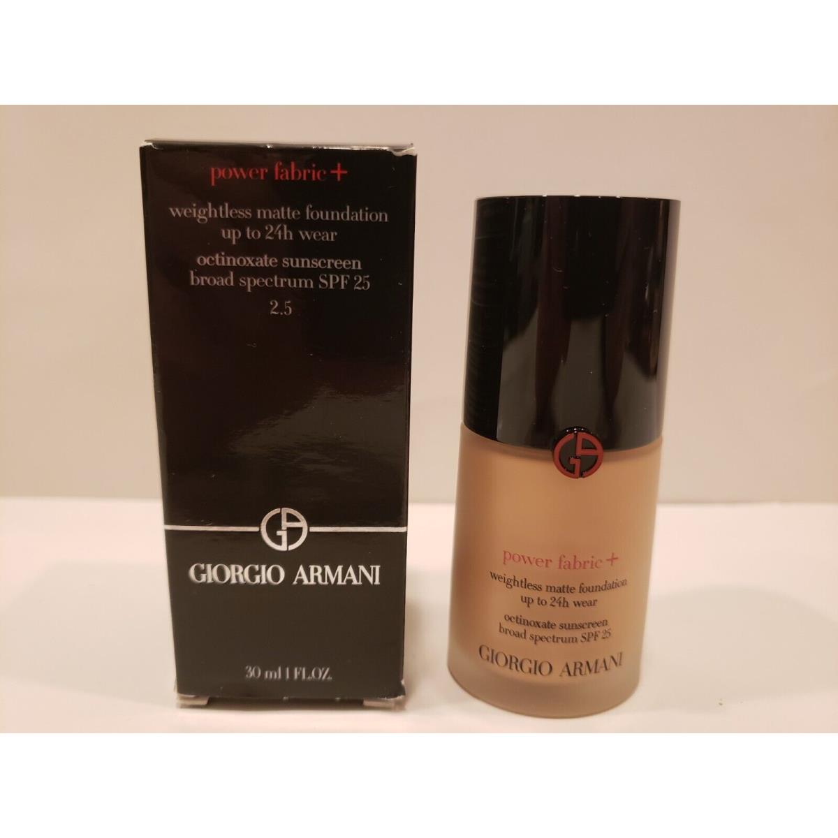 Giorgio Armani Power Fabric+weightless Matte Foundation SPF25 2.5 1oz