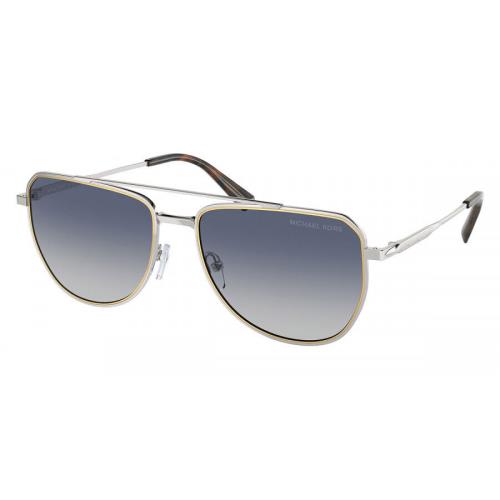 Michael Kors Men`s 58mm Shiny Silver Sunglasses MK1155-18934L-58