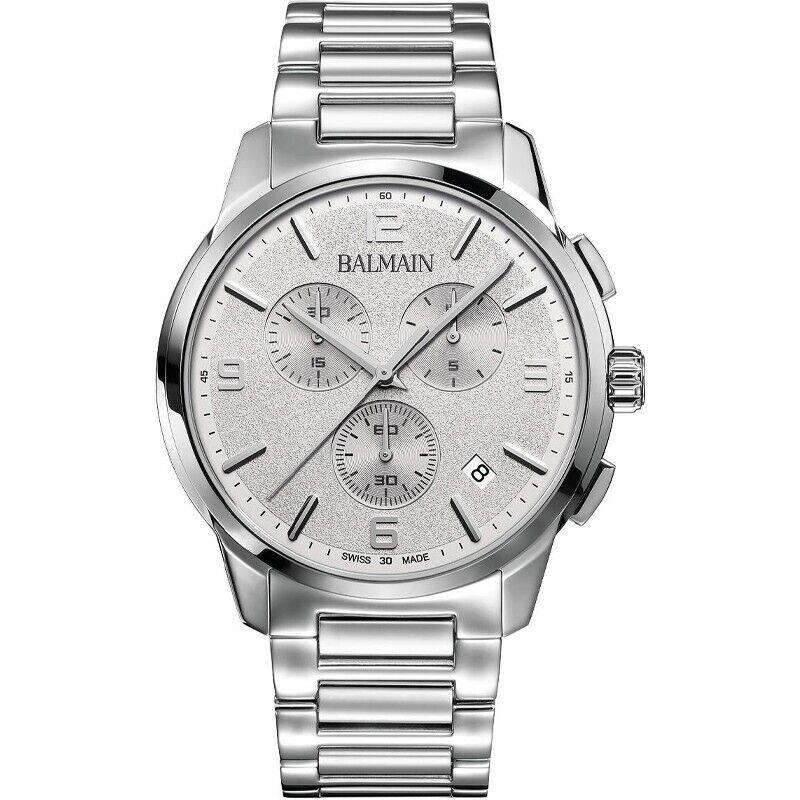 Balmain Madrigal 42mm Chronograph Quartz Silver Dial Men`s Watch B74813324