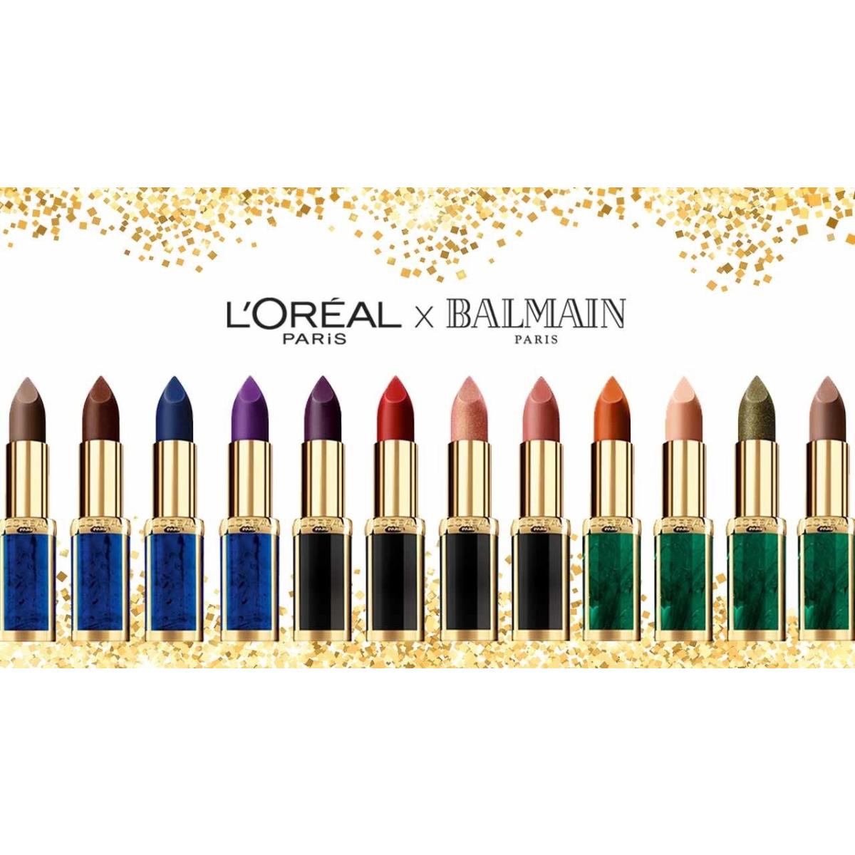 Balmain x L`oreal Limited Edition Lipsticks Complete Set of 12