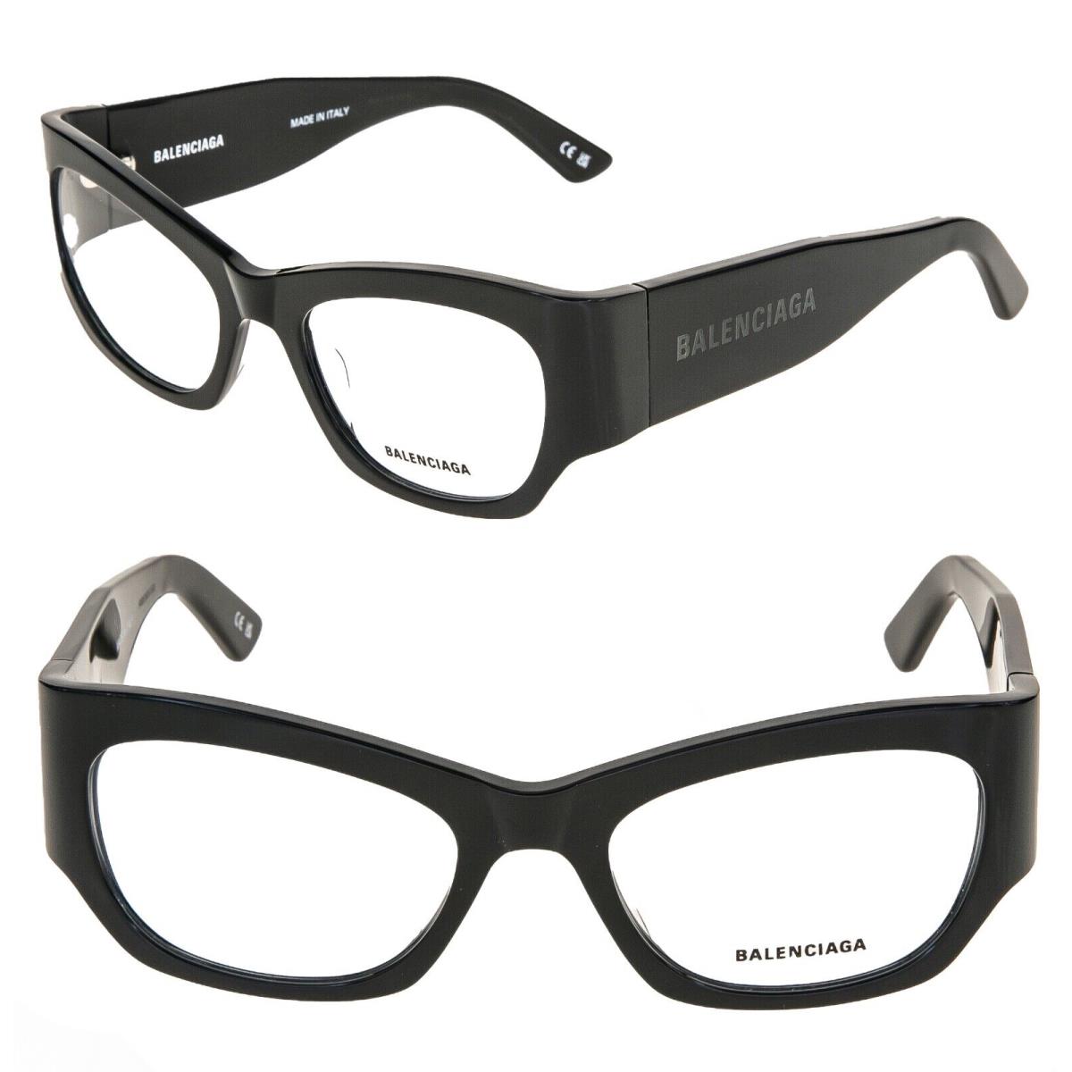 Balenciaga 0333 Black Bold Logo Eyeglasses 52mm GG0333O Unisex Optical Frame 001