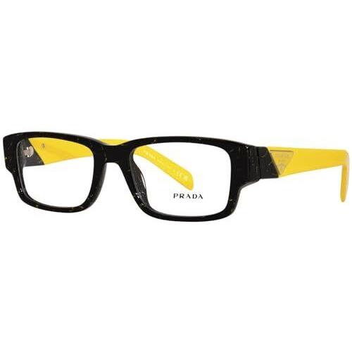 Prada Eyeglasses PR 7 ZV 19D1O1 Black/yellow Marble