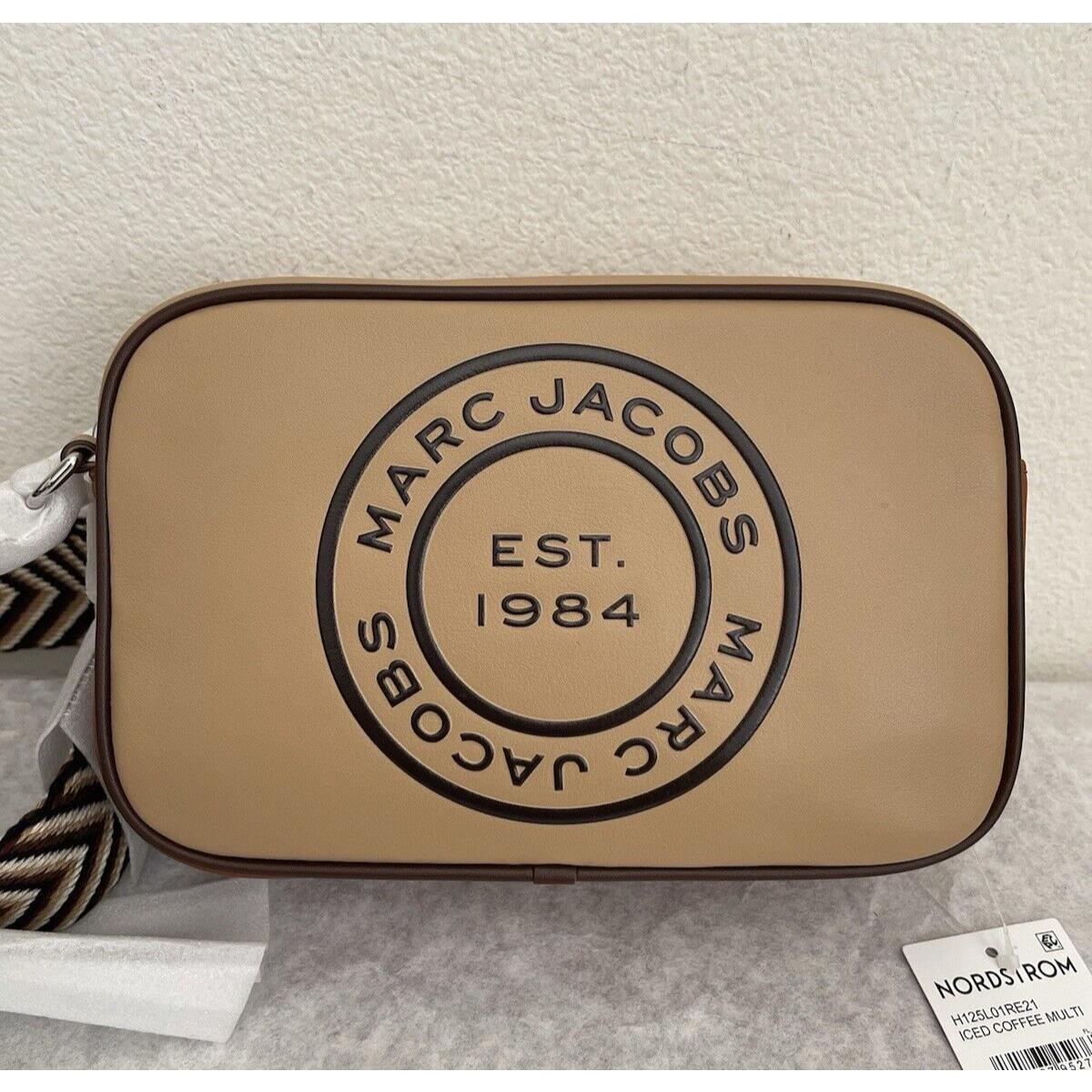 Marc Jacobs Flash Leather Camera Crossbody Bag Iced Coffee Multi