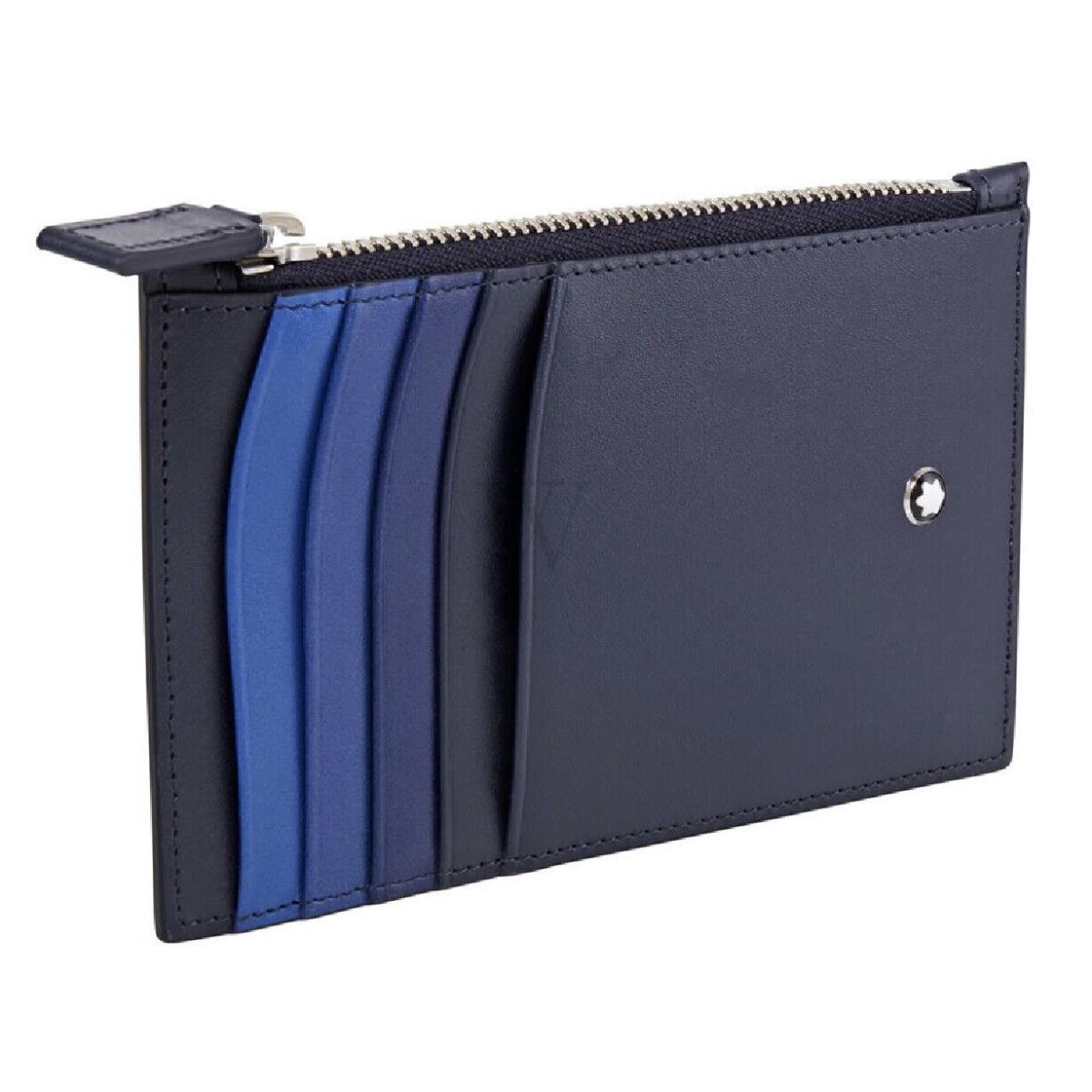 Montblanc Meisterstuck Blue 5-Credit Card Leather Pouch 126217 Retail